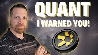 Quant I warned you about this QNT Price Prediction [upl. by Ttelrats]