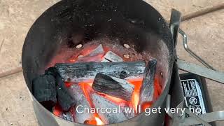 Lighting up Binchotan charcoal [upl. by Suhail]