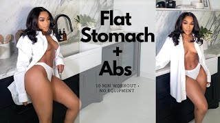 FLAT STOMACH  Abs  SMALL WAIST at Home  Janaye Penn [upl. by Murage]