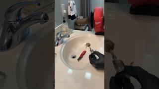 Cleaning and snaking lav drain start to finish plumbing draincleaning milwaukee foryou [upl. by Llecrup]