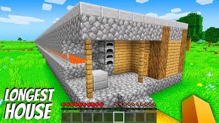 I found the LONGEST BLACKSMITH HOUSE in Minecraft  Whats INSIDE the LONGEST HOUSE in the VILLAGE [upl. by Aicilic]