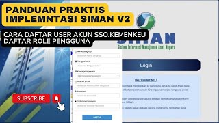 Cara daftar akun SSO KemenkeuID untuk implementasi Siman V2 tahun 2024 Bag 1 [upl. by Roselba]