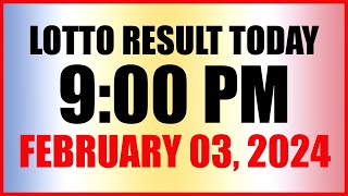 Lotto Result Today 9pm Draw February 3 2024 Swertres Ez2 Pcso [upl. by Anatnahs]