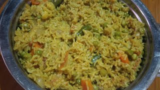 ವೆಜಿಟೆಬಲ್ ಪುಲಾವ್Mixed vegetable pulao recipe in KannadaVeg palav [upl. by Mapes]