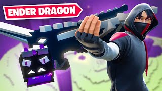 Fighting the ENDER DRAGON In FORTNITE [upl. by Nnahoj68]