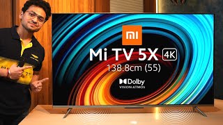 Mi TV 5X Unboxing amp First Impressions 🔥  55 Inch 4K 40W Speakers Dolby Vision amp Atmos 🚀🚀 [upl. by Shaum]