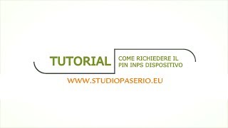 Tutorial  Come richiedere il PIN INPS dispositivo [upl. by Adnilrev]