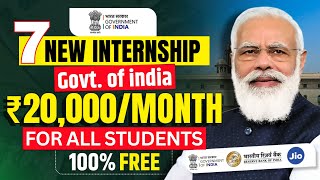 Best Internship Opportunity of 2024  Top 7 Internships for Students  Free Government Internships [upl. by Namreg]