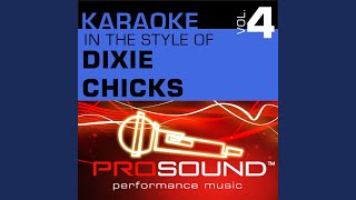 Traveling Soldier Karaoke With Background Vocals In the style of Dixie Chicks [upl. by Osman]