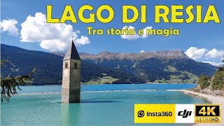 Il LAGO di RESIA e il CAMPANILE SOMMERSO di Curon  Tra storia e magia 4K [upl. by Bondon]