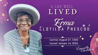 A Celebration of Life  Erma Clotilda Prescod [upl. by Nylkcaj203]