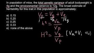 How to calculate Broad sense heritability [upl. by Ariait866]