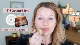 IT Cosmetics Bye Bye Redness Correcting Cream Demo Foundation Routine [upl. by Henke]