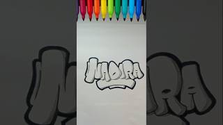 Membuat Grafiti Nama Nadira drawing carabuatgrafitinama art [upl. by Einolem195]