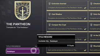 The Pantheon quotNEZAREC SUBLIMEquot Week 4  Destiny 2 Into the Light No Commentary [upl. by Esirahc]