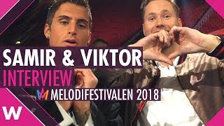 Samir amp Viktor quotShufflaquot  Melodifestivalen SF2 Gothenburg Interview [upl. by Atnom797]