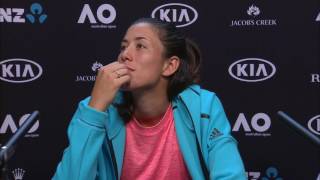 Pretournament Press Conference Garbine Muguruza Australian Open 2017 [upl. by Aphra]