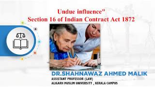 Undue Influence section 16 of Indian Contract Act with Case Laws [upl. by Feil]