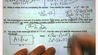 Honors Algebra 2 Unit 2 Review [upl. by Pietra]