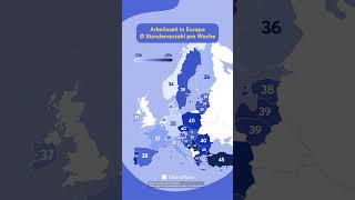 Arbeitszeit in Europa Ø Arbeitsstunden pro Woche 🕒👷 [upl. by Erhart]