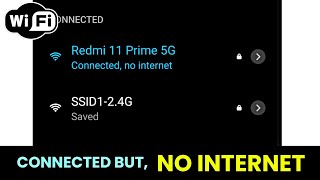 How To Fix Wi Fi Problem  Connected No Internet  WiFi Connected But No Internet Access Android [upl. by Angid]