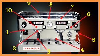 LEARN 10 espresso coffee machine parts names amp their functions To help you make a good espresso [upl. by Knapp]