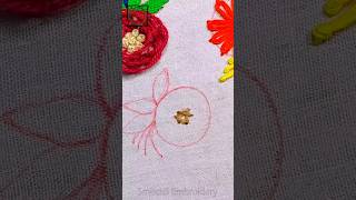 Rambler Rose 🌹 Flower Hand Stitch for Beginnersembroidery smirchsembroidery flowerembroidery [upl. by Baelbeer351]