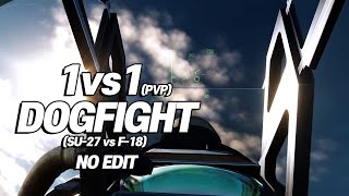 1  1 Dogfight Guns only Su27 vs F18  No edit [upl. by Rodney]