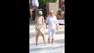 Ellen and Portia Romantic Beach Stroll in St Barts 2012 [upl. by Isak]