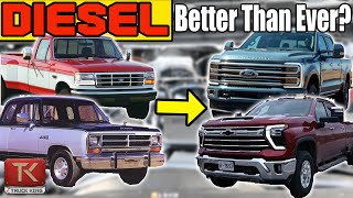 Duramax vs Cummins vs Powerstroke  Power History and Our Thoughts on the Big Three HD Diesels [upl. by Aihsele332]