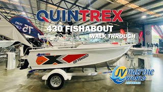 Quintrex 430 Fishabout  Walk Through [upl. by Notsirk482]