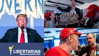 WATCH Libertarians react to Donald Trumps speech at their convention [upl. by Lau]