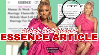 MELODY SHARI ESSENCE MAGAZINE ARTICLE [upl. by Arrio]