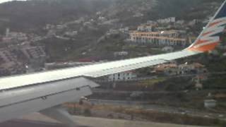 Madeira Madera Hard Landing View From Airplane Island Funchal Airport Eagle Rock Machico [upl. by Annemarie519]