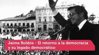 Jaime Roldós el retorno a la democracia y su legado democrático [upl. by Goody910]