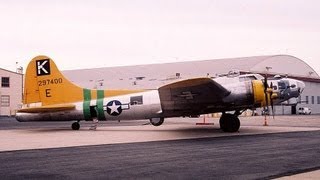 Flight in Boeing B17G Flying Fortress quotFuddy Duddyquot N9563Z Van Nuys Airport 2005 [upl. by Esaj]