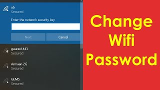 How to change wifi password in laptop [upl. by Mihcaoj]