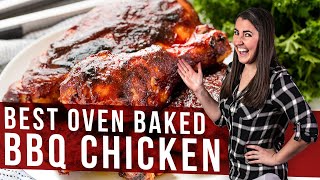 How to Make Oven Baked BBQ Chicken  The Stay At Home Chef [upl. by Nirej]