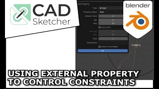 CAD Sketcher  Using external properties in your sketch Blender Drivers Learn Blender CAD Design [upl. by Dolores]