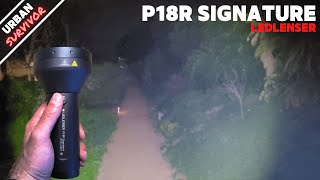 LEDLENSER P18R Signature Flashlight Review 4500 Lumens 720m Throw Adjustable Focus [upl. by Aniratak]