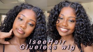 KINKY CURLY SEW IN  ISEE HAIR REVIEW [upl. by Ajin]