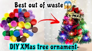 കുപ്പിയുടെ അടപ്പൊന്നും എടുത്ത് കളയല്ലേ 😱DIY Christmas Decoration ideas with waste materials [upl. by Isolde]