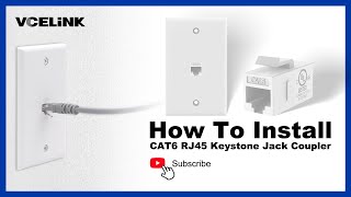 CAT6 RJ45 Keystone Jack Coupler Operating Instruction  VCELINK [upl. by Sonnnie]