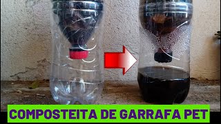 ADUBO CUSTO ZERO Como Fazer uma Composteira Domestica com Garrafa PET [upl. by Korfonta861]