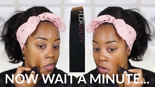 HUDA BEAUTY MADE POINTS WITH THIS NEW FOUNDATION STICK amp PRIMER  REVIEW  WEAR TEST  Andrea Renee [upl. by Stroud416]