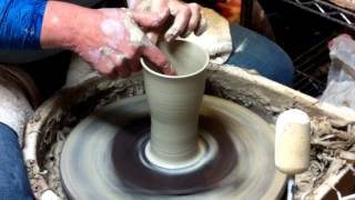 Making a tumbler on the pottery wheel [upl. by Kurys847]