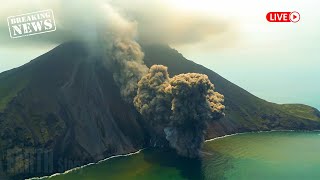 Stromboli volcano updateJuly Stromboli volcano eruption sends ash cloud covering Sicilian coast [upl. by Woodson951]