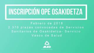 📜 ¿Sabes cómo presentar tu solicitud para las oposiciones de Osakidetza 🏥  MAD 📚 [upl. by Ihcehcu]