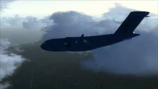 C17 Globemaster landing at Phuket HKT FSX [upl. by Isawk]