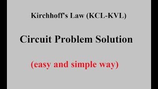 KCL and KVL Circuit Problem with Solution  Easy engineersaroundtheworld [upl. by Poirer]